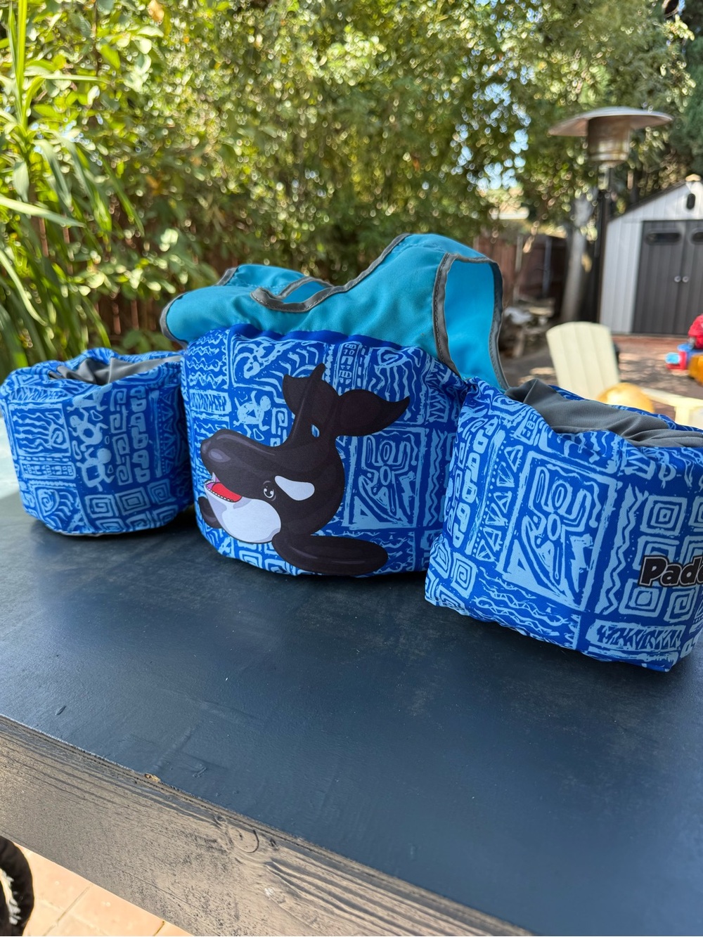 Paddle Pals 325 Child/Infant Swim Trainer Life Jacket Float Vest Blue Orca